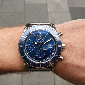 Breitling Super Ocean Chronograph 2014 on a Milanaise Bracelet