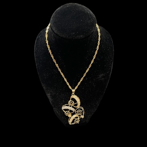 21ct Chain and CZ Pendant