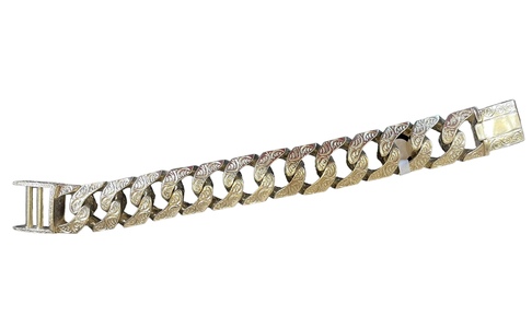 9ct Flat Curb Bracelet 10.5”