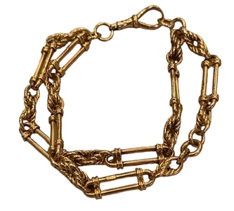 9ct Rose Gold Double Bracelet 7”