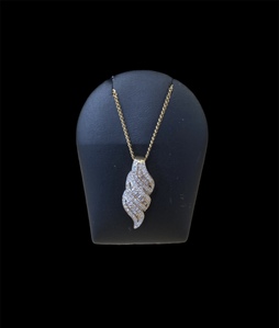 9ct Diamond Swirl Pendant
