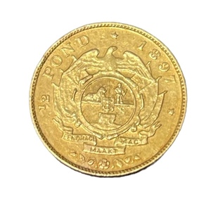 1897 Gold Half Pond Coin - Rare South African Collectible