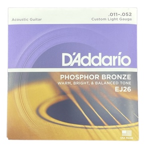 D'Addario 11-52 EJ26 Acoustic Guitar Strings