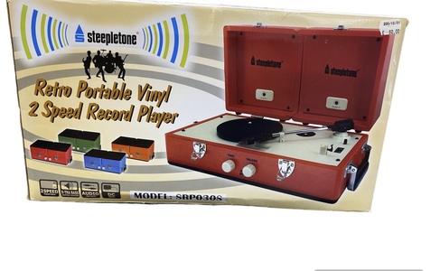 Retro portable vinyl 2 speed record player