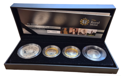 2009 Silver proof piedfort coin set