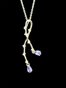 Diamond and Tanzanite 18” necklace