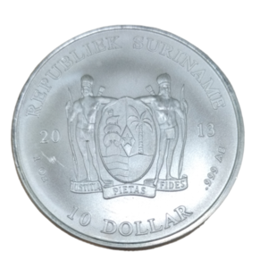 Suriname Silver 10 Dollar Coin