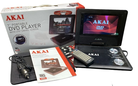 AKAI Portable 7” dvd player (boxed)