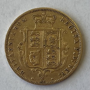 1878 Shield Back Half Sovereign