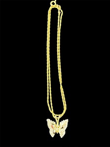 10ct diamond butterfly on 9ct rope